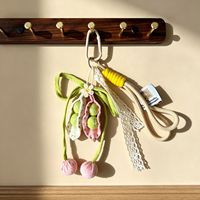 Pendentif poupée dessin animé 3D en tissu style forêt K-pop mignon, porte-clés vintage pour sac, décoration étudiante