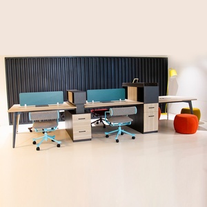 Escritorio de Diseño Moderno, Muebles de Oficina, Escritorio de Oficina con Separación, Estación de Trabajo para Personal, Cubículo para 6 Personas - Product Image 2