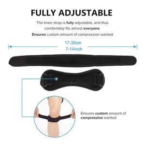 Attelle de soutien de rotule de genou de sangle de genou pour la course, le football, le basket-ball, la randonnée, les pulls genou, tennis, tendinite, volley-ball - Product Image 2