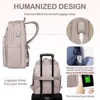 15.6 pouces Nylon sac à dos pour ordinateur portable Port USB élégant sac de travail étanche pour femmes hommes sac de voyage à la mode pour les infirmières collège
