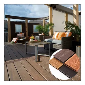 Co-Extrusion Verbundwerkstoff Deck Außenbereich WPC DIY Terrassenbau 3D-Boden Terrasse Balkon Bretter