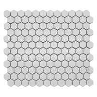 Carrelage en porcelaine hexagonal rose mat, carrelage mosaïque en céramique pour mur d'hôtel