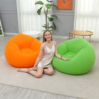 Canapé gonflable moderne en PVC floqué, pliable, robuste, portable, pour la plage, la piscine, le jardin, les voyages, fauteuil inclinable relaxant