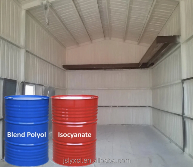 Polyether Polyurethane Closed Cell and Open Cell Material Spray Foam Insulation Sound Insulation Combination Isocyanate Polyol