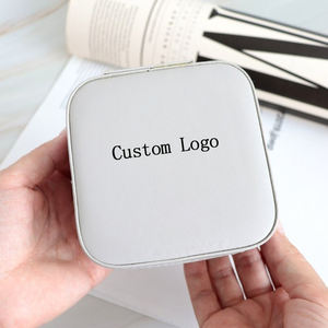 Luxurious Modern Square Lady PU Leather <b>Jewelry</b> Box with Custom Logo Velvet PC Material and Travel Storage <b>Case</b> - Product Image 3
