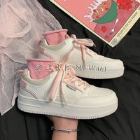 Chaussures de sport blanches tendance INS 2026 pour femmes, lacets, style campus, chaussures décontractées pour étudiants, confortables, tendance pour l'hiver