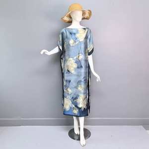 2025 colección Primavera Verano elegante suelto Simple Floral conjunto de dos piezas vestido musulmán de gran tamaño <span class=keywords><strong>Falda</strong></span> larga Casual lujoso - Product Image 1