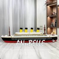 2796 pièces, blocs micro-bricks Titanic de 58 cm (USA), conception complexe, grand modèle de bateau Titanic en briques, jouets à assembler, décoration de la maison