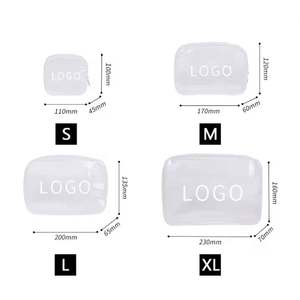 Fabricante de Bolsas de Plástico al por Mayor, Bolsas Cosméticas de EVA Esmeriladas con Asa de Lazo Suave, Bolsas Transparentes para Guardar Maquillaje - Product Image 4