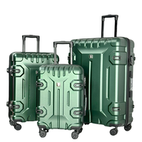 Ensemble de trois pièces de bagages de voyage gris de style extraterrestre mécanique Valise à roulettes de haute qualité Ensemble de valises ABS à fermeture éclair personnalisées