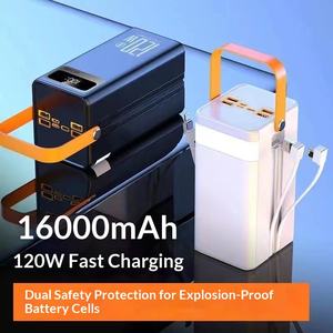 Chargeur Super Rapide 120W 200000mA 160000mA Grande Capacité Diffusion en Direct en Plein Air Énergie Solaire Alimentation Mobile Affichage LED PVC - Product Image 4