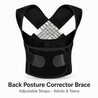 Correcteur de posture ajustable avec soutien claviculaire, ceinture respirante pour redresser le dos