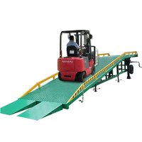 Rampe de chargement mobile robuste 10t 6t, pont de chargement électrique, rampe de chargement pour camions, rampe de quai hydraulique