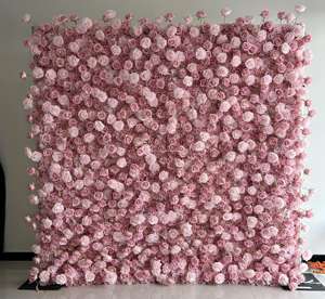 SN-FW01 <strong>Wedding</strong> <strong>Decorations</strong> 3D 5D Roll Flower Wall Backdrop 8ft X 8ft Blue White Pink Green Purple Red Graduation Father's Day - Product Image 3