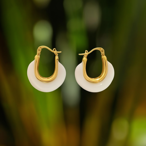 ต่างหูแบบห่วงชุบทอง E250-E190-0699B ทำจากโลหะผสมสังกะสี - Product Image 3