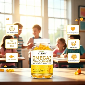โอเมก้า-3 ดีเอชเอแบบเม็ดเคี้ยวสำหรับเด็ก - ช่วยเสริมสร้างความจำของสมองและสุขภาพหัวใจ ประกอบด้วย EPA และ DHA และช่วยบำรุงข้อต่อ - Product Image 2