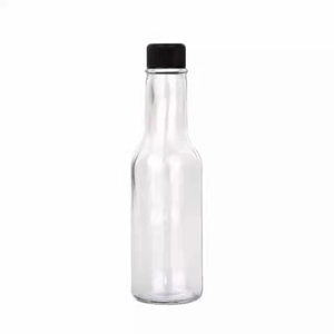 Bouteille en verre transparente bon marché pour sauce <span class=keywords><strong>Tabasco</strong></span>, 5 oz (150 ml), sauce piquante, bouteille en verre Woozy avec bouchon à vis anti-fuite et insert compte-gouttes - Product Image 2