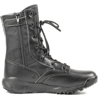 Bottes de randonnée en cuir mi-coupe sous noir pour hommes équipement tactique cheville désert acier orteil sécurité noir Combat pour hommes femmes