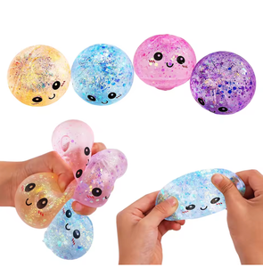 Dumpling Squishies Glitter Dumpling Mystery Box Colorful Stress Balls Fidget Sensory Toy Ewith Food Steamer Stretchy Desk Toys - Product Image 4