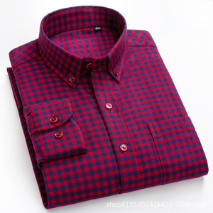 Camisa a cuadros de algodón para hombre, camisa de manga larga para jóvenes y ancianos, venta al por mayor, otoño e invierno, nueva - Product Image 6