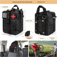 Vente en gros d'équipement d'aventure en plein air, kit d'outils de survie, fournitures d'urgence, matériau PC