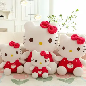 2024 nuevo patrón de oso lindo Hello Cat juguetes de peluche y Juguete de peluche Animal Kitty muñecas lindo Kitty juguetes de peluche cojines