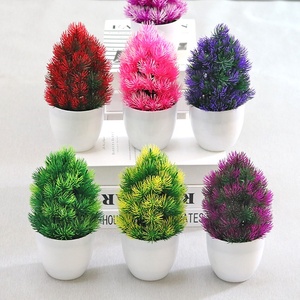Decorativo Artificiale Pianta In Vaso Fiore Promozionale Rosa Scatola di Cerimonia Nuziale di Stile di Ceramica di Imballaggio Tessuto Pezzo Bonsai Giardino di Colore - Product Image 2