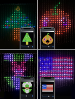 Rideau de fée programmable 400 Leds Smart Pixel Lights Rgb App Control DIY Text Led Smart Christmas Decor Rideau Lights