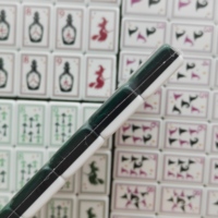 Jeu de Mahjong Américain en Acrylique Vert Tourbillon, 160 Tuiles Imprimées Chapeau de Sorcière, Jeu de Société Thème Magie Noire, Cadeau d'Halloween
