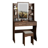 Table de maquillage de haute qualité avec miroir à écran tactile LED pour la vente en gros, table de maquillage moderne minimaliste