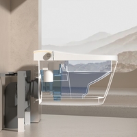 Toilette suspendue moderne une pièce cuvette de toilette murale en céramique sans rebord électrique Intelligent WC intelligent toilette suspendue au mur