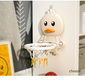 Mini aro de baloncesto de plástico duradero de pato amarillo con marcador electrónico, Tobogán de juguete flotante para piscina inflable - Product Image 5