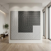 Panneau mural décoratif 3D géométrique, panneau acoustique mural, décoration murale intérieure pour immeuble de bureaux
