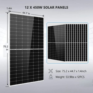 Kit Solar de Silicio Monocristalino SunG Power 48VDC 120V/240V 12x Paneles de 450W Hechos en China - Product Image 3