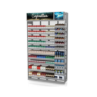 Présentoir à Cigarettes Personnalisé, Meuble de Comptoir Métallique pour Magasin de Tabac, Vitrine avec Éclairage LED et Rayonnages