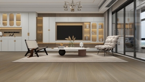 <strong>Brazilian</strong> Oak 6in <strong>Hardwood</strong> <strong>Engineered</strong> Floor Planks Wide Plank Waterproof Flooring for Living Room Rosewood <strong>Walnut</strong> Brushed - Product Image 2