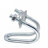 Collier de serrage robuste en acier en forme de double U et simple U avec boucle à boulon croisé pour une fixation sécurisée