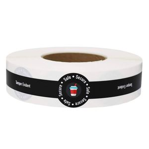 Étiquettes autocollantes anti-effraction sécurisées, écologiques, à gratter, rondes, en rouleau BOPP, avec noyau de 3 pouces, pour l'emballage des boissons - Product Image 2