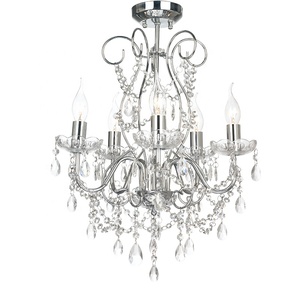 Lampada da soffitto Vintage lampadario di cristallo lampada a sospensione in metallo cromato nuova illuminazione E14/E12 risparmio energetico moderno 940510000 - Product Image 3