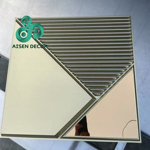 AISEN DECOR <span class=keywords><strong>Pannelli</strong></span> <span class=keywords><strong>Adesivi</strong></span> da Parete con Logo Personalizzato Design <span class=keywords><strong>3D</strong></span> <span class=keywords><strong>Pannelli</strong></span> Quadrati da Parete <span class=keywords><strong>3D</strong></span> in PVC a Specchio Decorazioni Murali <span class=keywords><strong>per</strong></span> la Casa - Product Image 4