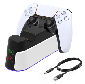 Nueva estación de carga del controlador para la base del <span class=keywords><strong>cargador</strong></span> PlayStation 5 para los muelles de carga dual PS5 Elite con <span class=keywords><strong>cargador</strong></span> de luces RGB - Product Image 1