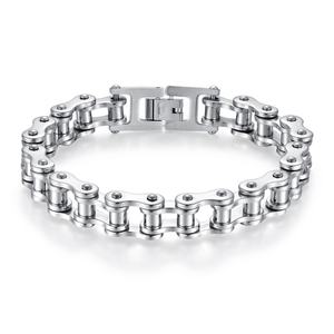 Pulsera de Cadena de Acero Inoxidable 316L para Hombre, Estilo Motero, Resistente, 12 mm, Ajustable, 200-215 mm - Product Image 6