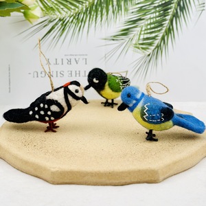 Hecho a mano dibujos animados lana fieltro pájaro Gaviota grúa llavero colgante ecológico decoración <span class=keywords><strong>foto</strong></span> regalo - Product Image 4
