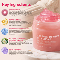 Crème Visage Coréenne au Collagène et ADN de Sodium, Gel de Collagène à la Fleur de Camélia Japonica pour Soins de la Peau