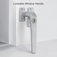 Manilla con Cerradura para Ventana Abatible, Manilla Moderna con Llave para Ventana, Fácil Instalación