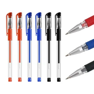 Sıcak satış ucuz renkler jel mürekkep toptan özel Logo 0.5mm jel kalem seti