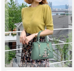 I-0011 Nuova Borsa da Donna alla Moda, Grande Capacità, Ricamata, a Tracolla, <span class=keywords><strong>in</strong></span> Morbida <span class=keywords><strong>Pelle</strong></span>, Semplice, per Signore di Mezza Età - Product Image 5