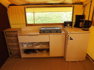 Tienda de campaña Scenic al aire libre para Hotel, carpa doble en madera, tienda de campaña de bosque B & B - Product Image 3