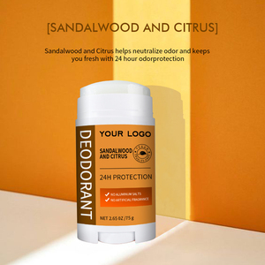 Anti-transpirant <span class=keywords><strong>bio</strong></span> végétalien sans aluminium, formule propre et sans parfum, senteur fraîche bois de santal et agrumes, unisexe, crème 24 heures - Product Image 5