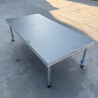Plate-forme en aluminium portable personnalisée 1x2m AD Stage Escaliers pliables Hauteur réglable Assemblage rapide Événement Finition antidérapante pour